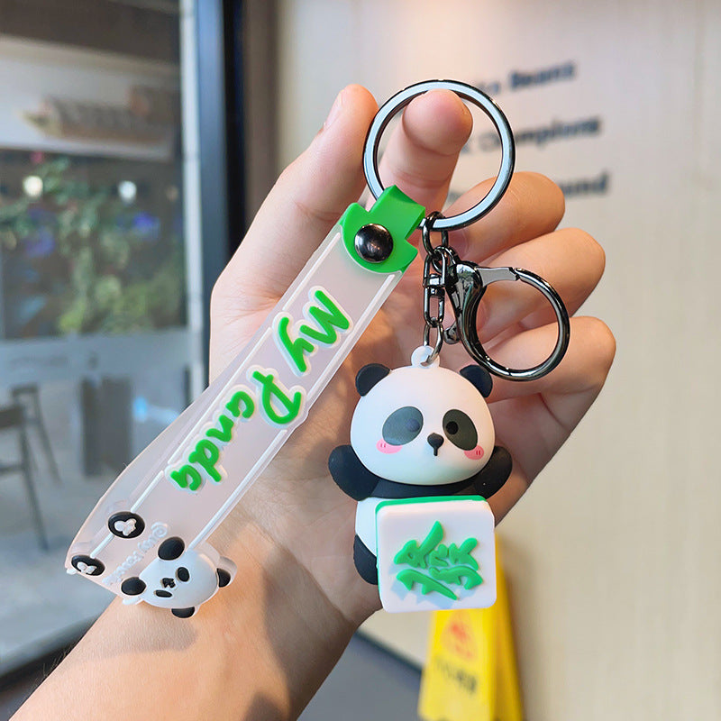 Wholesale Cute Panda Silicone Keychain